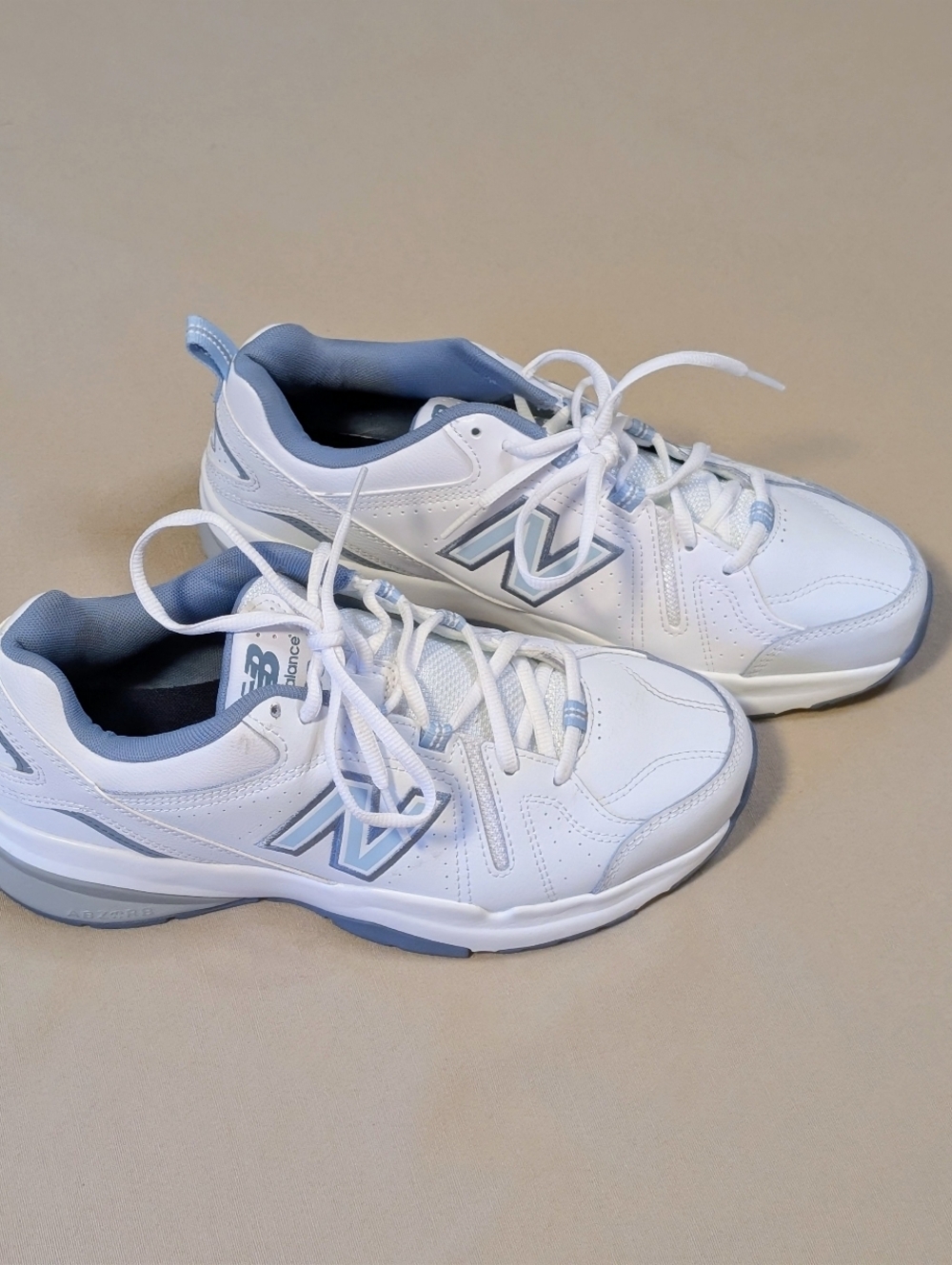 New Balance Women's Sneakers WX608v5 | White & Light Blue | EUC | 10 Wide